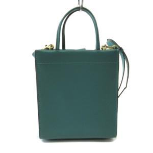 COACH 美品 C4828 ミニ カシン トート ショルダーバッグ ポシェット レザー クロスボディ グリーン 緑