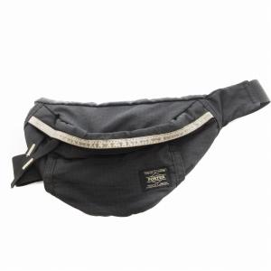 ウェストバック ナイロン リップストップ ロゴ 黒 ブラック