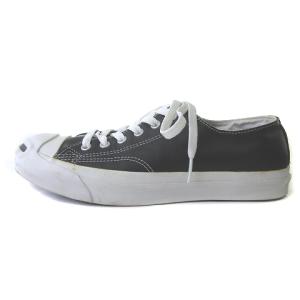 CONVERSE 1B985 JACK PURCELL ジャックパーセル レザー スニーカー シューズ ローカット ブラック 黒 25
