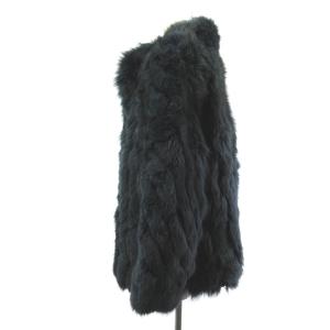 SAGA FOX パルティーナ PARTINA フォックスファー コート ミドル ブルー グレー 11