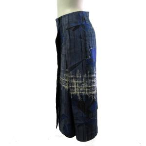 MARNI ギャザースカート フレア 花柄 ネイビー 紺 38