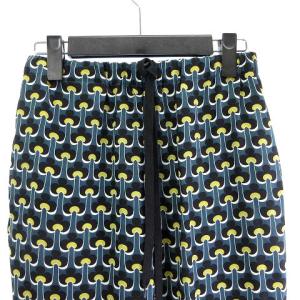 MARNI イージーパンツ テーパード シルク100 総柄 グリーン 緑 38