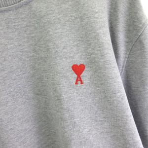 AMI Alexandre Mattiussi BFUSW001 スウェット トレーナー プルオーバー エンブロイダリー グレーXL