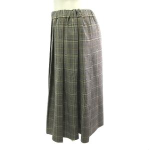 MARNI プリーツ ひざ丈 スカート チェック グレー 38