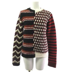 ローゲージニット プルオーバー ボルドー オレンジ 38