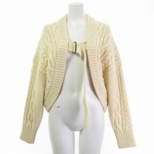 美品 19AW フィッシャーマン ボレロ カーディガン ニット アイボリー 1 S位