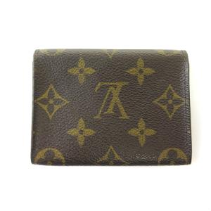 LOUIS VUITTON M62920 モノグラム アンヴェロップ・カルト ドゥ ヴィジット 名刺入れ カードケース 二つ折り ブラウン 茶