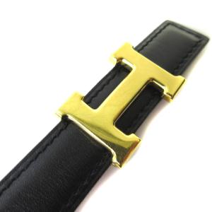 HERMES ベルトバックル リバーシブルベルト  C刻 ブラック ブラウン 75
