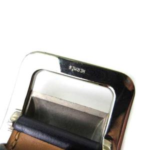 HERMES レザーベルト D刻 ネイビー