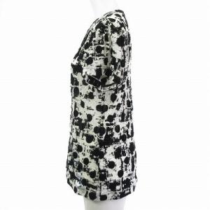 Y's 美品 Tシャツ カットソー メッシュ ドット柄 半袖 白黒 ブラック ホワイト 2 約M