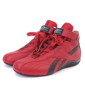 NACIONALE LEADER PERF ドライビング レーシングシューズ アイルトンセナモデル レザー 赤 レッド 黒