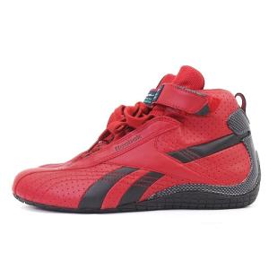Reebok NACIONALE LEADER PERF ドライビング レーシングシューズ アイルトンセナモデル レザー 赤 レッド 黒