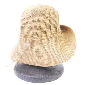 HELEN KAMINSKI ハット ラフィア リボン ブラウン 帽子