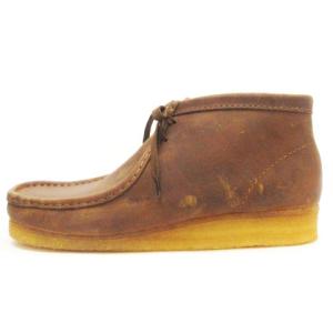 Clarks ワラビーブーツ レザー クレープソール 35425 ブラウン 茶 10M 靴 