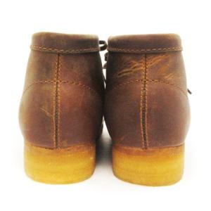 Clarks ワラビーブーツ レザー クレープソール 35425 ブラウン 茶 10M 靴 