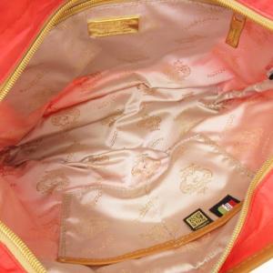 Orobianco トートバッグ ナイロン レザー オレンジ系 鞄