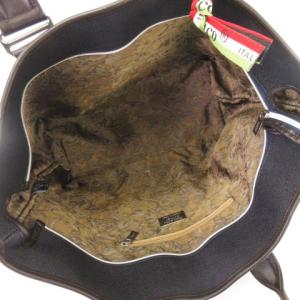 Orobianco トートバッグ オールレザー 黒 ブラック ダークブラウン系 鞄