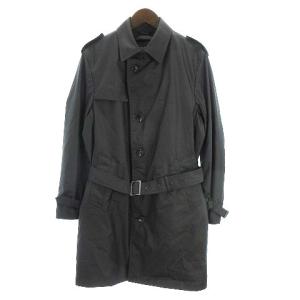 Calvin Klein コート トレンチ シングル 5B ナイロン ポリエステル ライナーダウンベスト ベルト付き グレー L