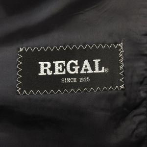 REGAL セットアップ スーツ パンツ2点 テーラードジャケット フロント 2B サイドベンツ スラックス ウール ストライプ 紺 ネイビー系