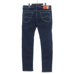 JACOB COHEN JEANS HANDMADE デニム ジーンズ パンツ ストレート ボタンフライ 刺繍 コットン インディゴネイビー