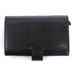 White house Cox 美品 ZIP COIN PURSE WITH TAB 二つ折り財布 ブライドルレザー S9696 黒 ブラック ウォレット