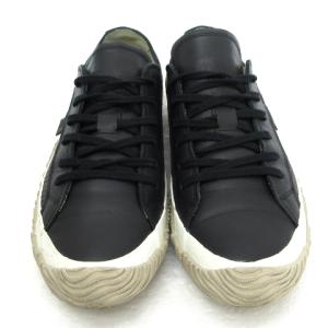 SPINGLE MOVE スニーカー ローカット レースアップ レザー パンチング加工 SPM-120 黒 ブラック L 靴 SM