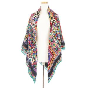 MISSONI ストール 大判 スクエア 総柄 マルチカラー