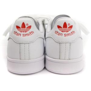 adidas Originals スタンスミス スニーカー G27893 ローカット 白 ホワイト 赤 レッド 24 靴 SM