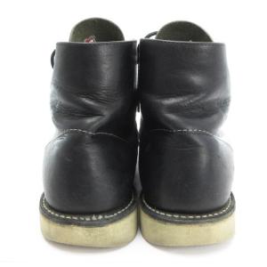 RED WING 9070 ショート ブーツ プレーントゥ レースアップ 現行タグ USA製 レザー 黒 ブラック 7 1