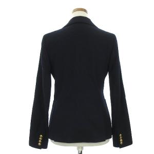 RALPH LAUREN ブレザー テーラード ジャケット ロゴ 金ボタン 2B ウール カシミヤ混 紺 ネイビー 7 SM