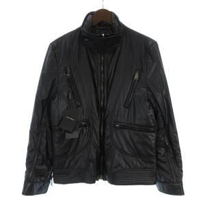 G9519T シープスキン ライダースジャケット M 黒