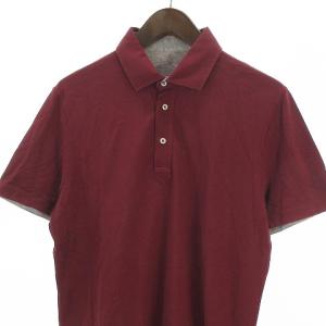 BRUNELLO CUCINELLI ポロシャツ 半袖 コットン M ボルドー