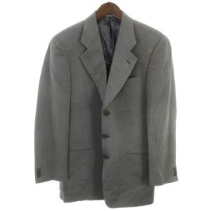 ストライプテーラードジャケット 46 グレー