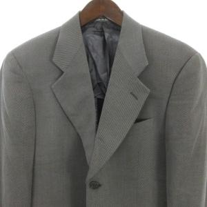 GIORGIO ARMANI ストライプテーラードジャケット 46 グレー