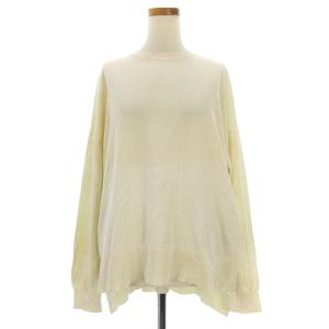 クルーネックフィッシュテールニットカットソー ホワイト