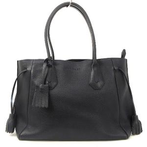 ペネロペ M トートバッグ フリンジ タッセル  レザー ダークネイビー 鞄