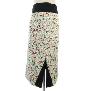 CHANEL 04P ココマーク スリットスカート 花柄 マルチカラー 34