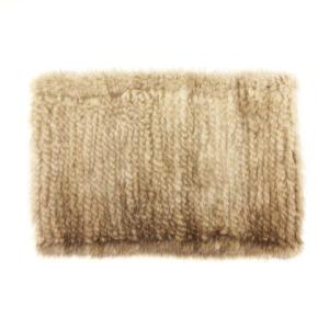 YVES SALOMON ミンク スヌード ティペット 毛皮 ネックウォーマー グレージュ F ファッション小物 SM