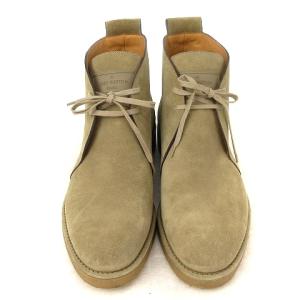 LOUIS VUITTON チャッカブーツ スエード ロゴ 71 カーキ