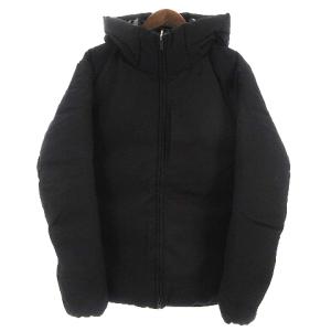 小松マテーレ ダウンジャケット フード ジップアップ 黒 ブラック系 L