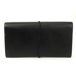 PRADA クラッチバッグ ロゴ サフィアーノレザー ブラック
