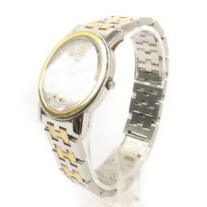 HERMES キャリック 腕時計 アナログ デイト クォーツ 581700 シルバーゴールド系