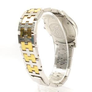 HERMES キャリック 腕時計 アナログ デイト クォーツ 581700 シルバーゴールド系