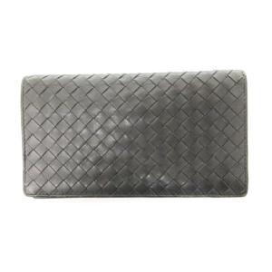 イントレチャート 二つ折り長財布 グレー