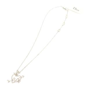 Dior ネックレス ハート ロゴ 矢 シルバー