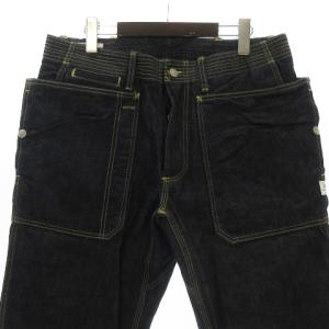 SASSAFRAS fall leaf pants デニムパンツ インディゴネイビー