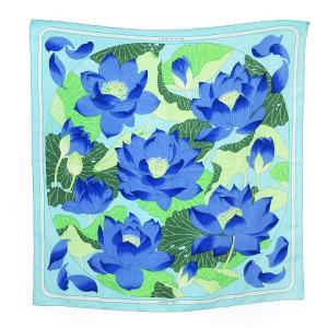 カレ90 FLEURS DE LOTUS ロータスの花 スカーフ 大判