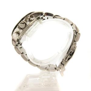 4℃ 腕時計 クロノグラフ デイト クオーツ 黒文字盤 3針 ステンレス ベルト シルバー ブラック