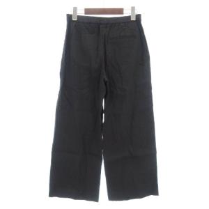 Theory 21SS Eco Crunch Wash Wide Pull On パンツ リネン ブラック