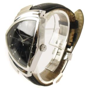 Hamilton Ventura 腕時計 アナログ 3針 H244110 クオーツ シルバー ブラック